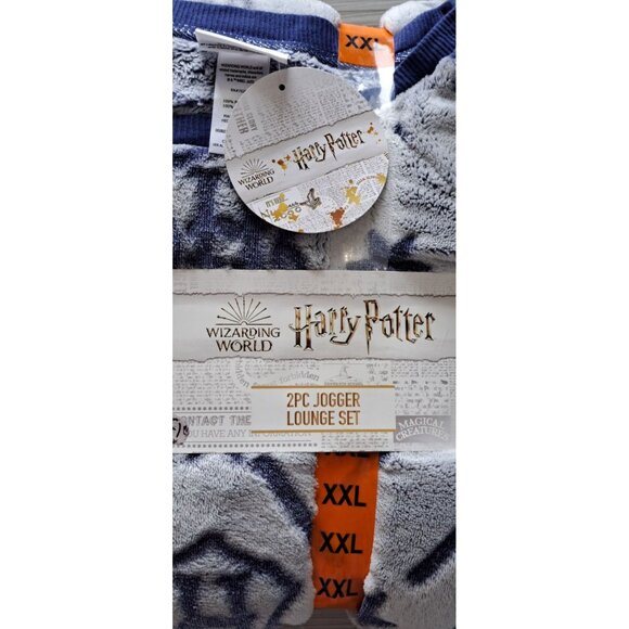 NEW Harry Potter Wizarding World 2Pc Blue XXL Lounge Set Fleece Women's Pajamas - Picture 2 of 7
